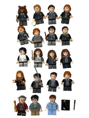 Collection of 19 LEGO Harry Potter minifigures
 various accessories